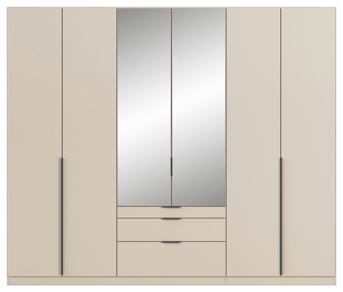 DREHTÜRENSCHRANK in Champagner  - Champagner/Grau, Modern, Holzwerkstoff/Metall (271/229/54cm) - Rauch Möbel