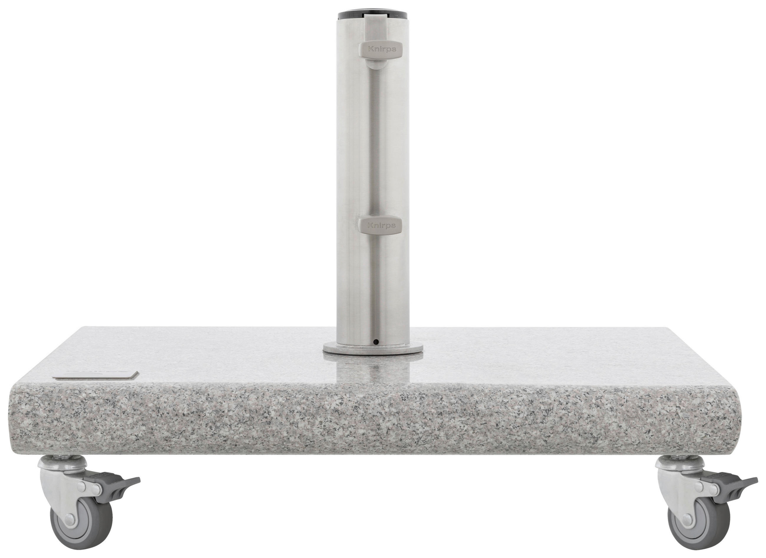 SONNENSCHIRMSTÄNDER Granit Grau, Edelstahlfarben  - Edelstahlfarben/Grau, Basics, Stein/Metall (48/7/13,5/48cm) - KNIRPS