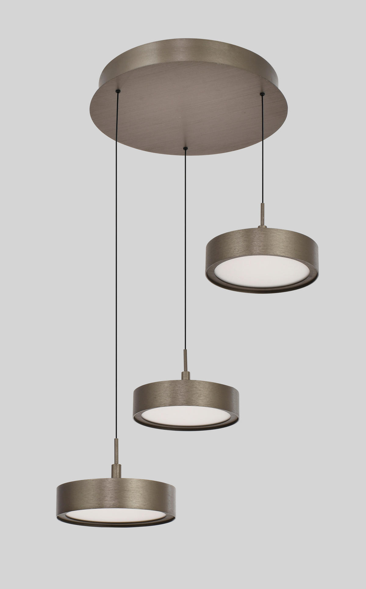 LED-HÄNGELEUCHTE Valensole 42,5/150/42,5 cm  - Bronzefarben, Design, Metall (42,5/150/42,5cm)
