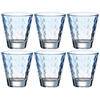 WHISKY-GLÄSERSET 215,00 ml 6-teilig  - Hellblau, Design, Glas (8,50/9,00/8,50cm) - Leonardo