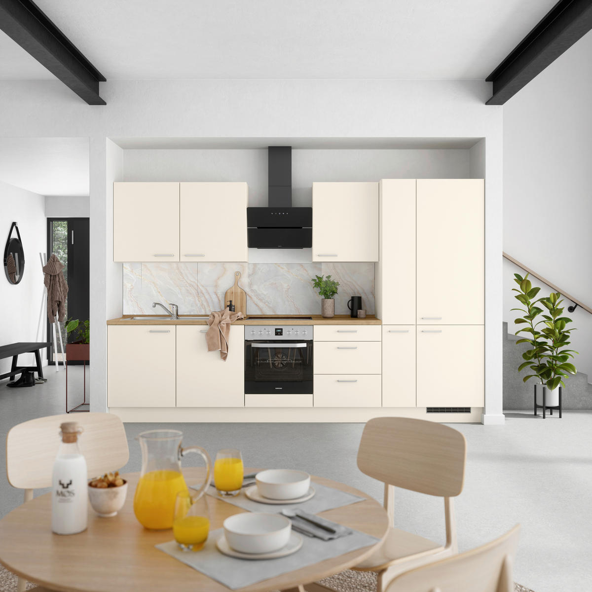 KÜCHENRÜCKWAND  - Sandfarben/Beige, Basics, Kunststoff/Metall (240/53,7/0,6cm) - Fani