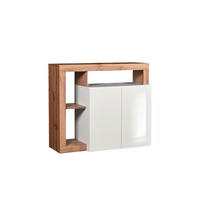 KOMODA   108/93/42 cm   hrast Wotan, bijela visoki sjaj  - bijela visoki sjaj/hrast Wotan, Basics, drvni materijal (108/93/42cm) - Ti'me
