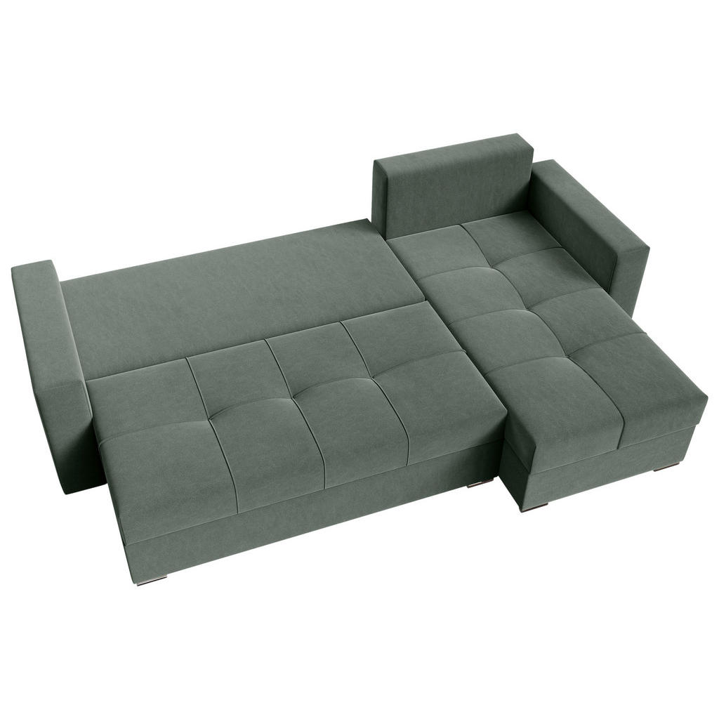 Thumbnail - Carryhome Ecksofa, Dunkelgrün, Textil, 3-Sitzer, Füllung: Schaumstoffflocken, Ottomane rechts, seitenverkehrt montierbar...