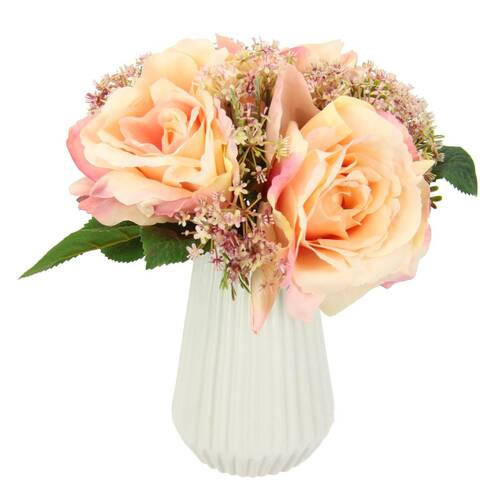 KUNSTBLUME  - Multicolor/Weiß, Basics, Keramik/Kunststoff (19/24cm)