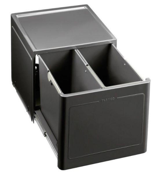 EINBAUABFALLSAMMLER 26 L  - Anthrazit, Basics, Kunststoff (37,5/35/40cm) - Blanco