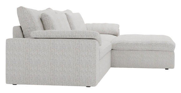 ECKSOFA  in Webstoff Grau  306/198 cm  - Schwarz/Grau, MODERN, Kunststoff/Textil (306/198cm) - Carryhome