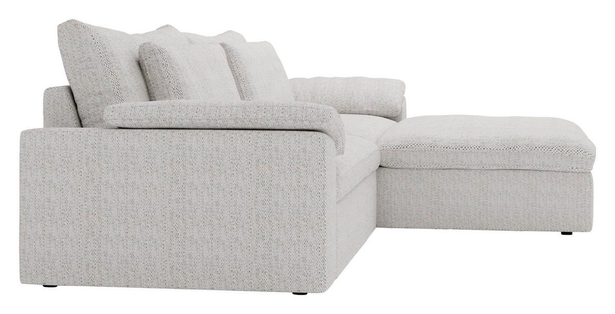 ECKSOFA  in Webstoff Grau  306/198 cm  - Schwarz/Grau, MODERN, Kunststoff/Textil (306/198cm) - Carryhome