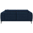 2-SITZER-SOFA Webstoff Dunkelblau  - Schwarz/Dunkelblau, KONVENTIONELL, Textil/Metall (200/80/110cm) - Carryhome