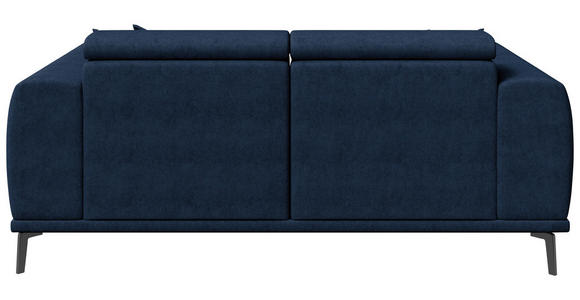2-SITZER-SOFA Webstoff Dunkelblau  - Schwarz/Dunkelblau, KONVENTIONELL, Textil/Metall (200/80/110cm) - Carryhome