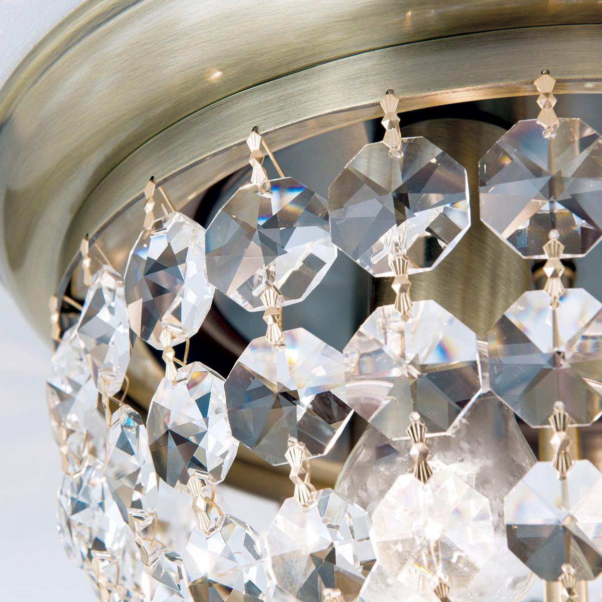 KRISTALL-DECKENLEUCHTE Plafond 35/24 cm   - Goldfarben, LIFESTYLE, Glas/Metall (35/24cm)