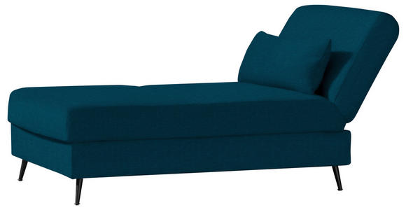 SCHLAFSOFA  in Webstoff Petrol  - Petrol/Schwarz, MODERN, Textil/Metall (205/90/92cm) - Novel