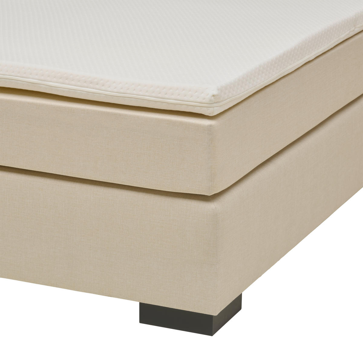 BOXSPRINGBETT 180/200 cm  in Beige  - Beige/Schwarz, MODERN, Karton/Holz (180/200cm) - MID.YOU