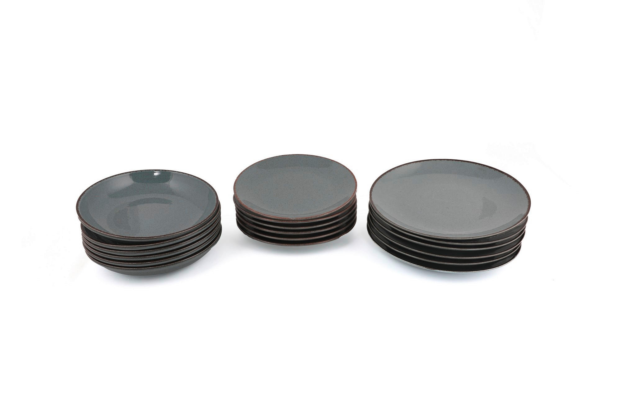 KOMBISERVICE Blau 18-teilig  - Blau, Basics, Keramik (25/25/3cm) - P & B