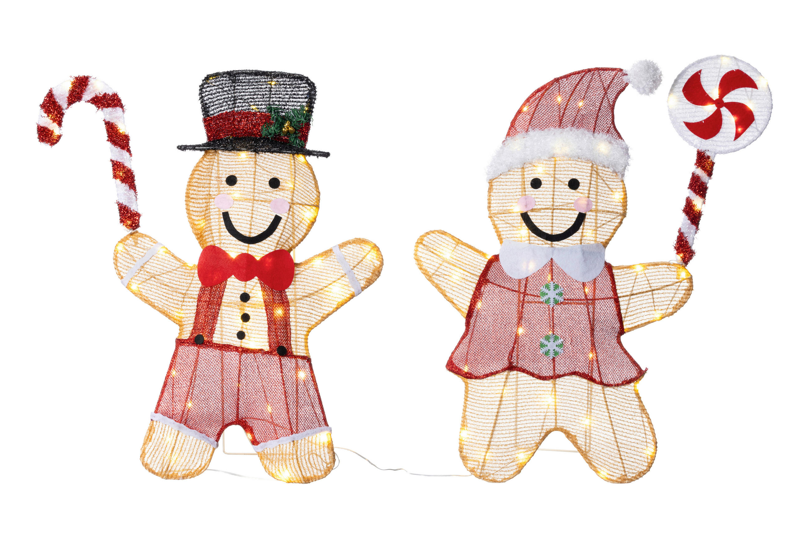 LED-DEKOLEUCHTE  - Rot/Goldfarben, LIFESTYLE, Textil/Metall - X-Mas