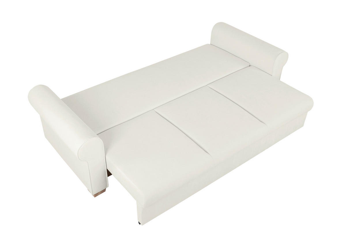 SCHLAFSOFA in Chenille Hellgrau  - Buchefarben/Hellgrau, Design, Holz/Textil (240/94/98cm) - MID.YOU