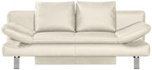 SCHLAFSOFA Echtleder Naturfarben  - Naturfarben, Design, Leder/Metall (214/90/93cm) - Novel