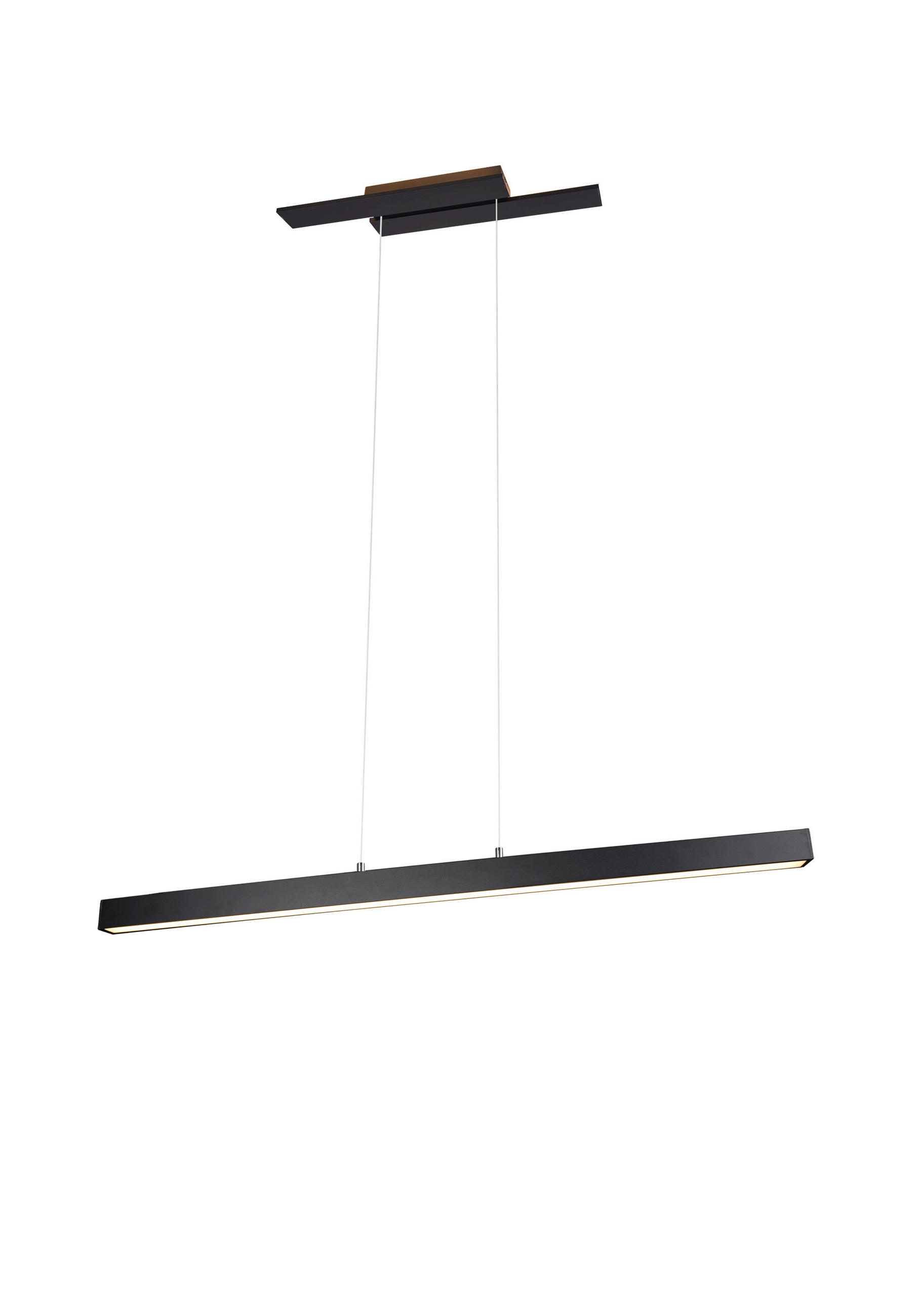 LED-HÄNGELEUCHTE Belfast 115,5/14,2/150 cm   - Schwarz/Weiß, Basics, Kunststoff/Metall (115,5/14,2/150cm) - Trio Leuchten