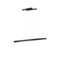 LED-HÄNGELEUCHTE Belfast 115,5/14,2/150 cm   - Schwarz/Weiß, Basics, Kunststoff/Metall (115,5/14,2/150cm) - Trio Leuchten