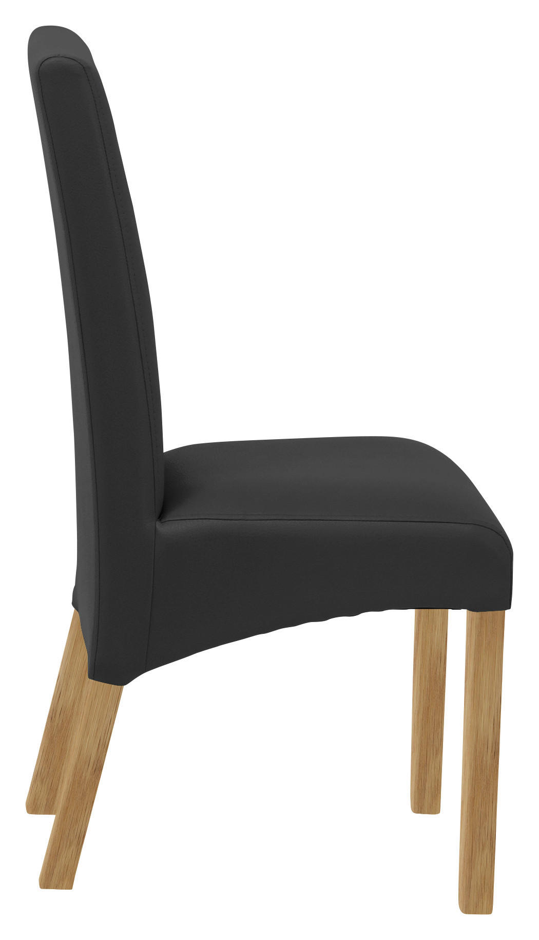 STUHL Lederlook Anthrazit, Eichefarben  - Eichefarben/Anthrazit, KONVENTIONELL, Holz/Textil (47/102/57cm) - Carryhome
