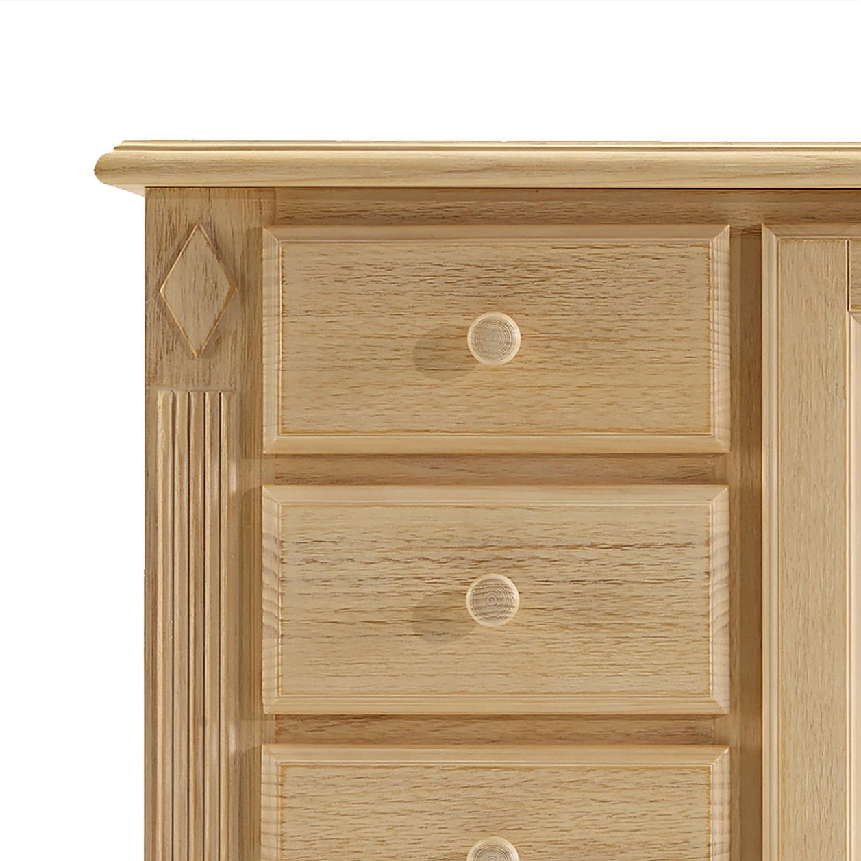 HIGHBOARD Cadiz  in 95/131/47 cm  - Beige, Design, Holz (95/131/47cm) - Livetastic