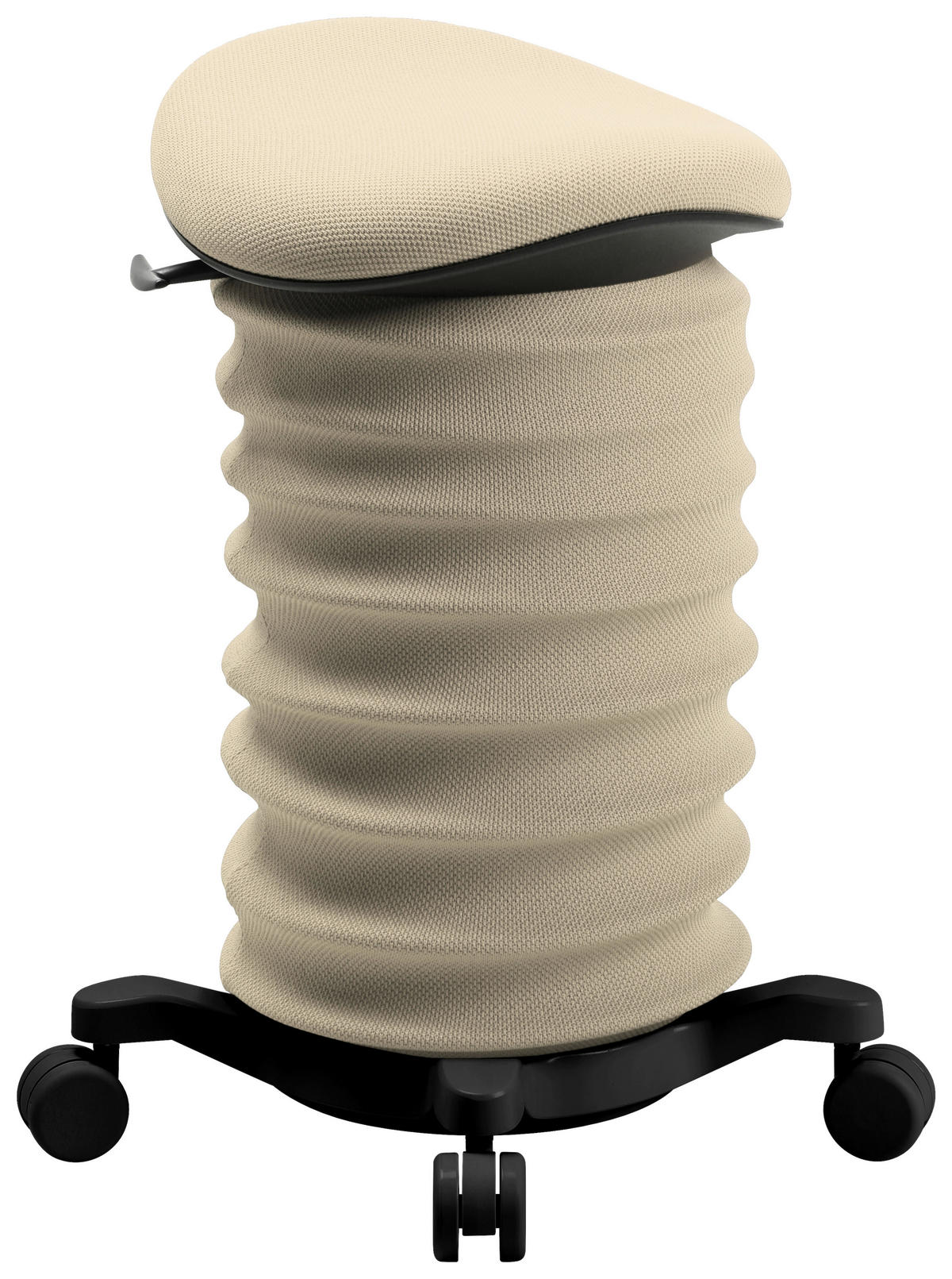 BÜROHOCKER Schwarz, Goldfarben  - Goldfarben/Schwarz, Design, Kunststoff/Textil (37,5/58-70/36cm) - Topstar