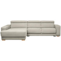 ECKSOFA  in Chenille Hellgrau  206/316 cm  - Eichefarben/Hellgrau, Design, Textil (206/316cm) - Sedda