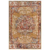 FLACHWEBETEPPICH Wohnzimmer 140/200 cm Luxor Multicolor, Honig rechteckig  - Multicolor/Honig, Design, Kunststoff/Textil (140/200cm) - Hanse Home