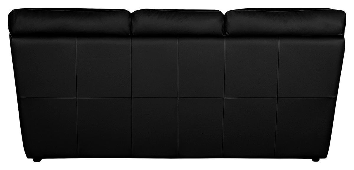 SCHLAFSOFA in Leder Schwarz  - Schwarz, Design, Leder/Kunststoff (205/92/85cm) - Livetastic