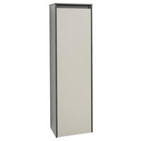 SREDNJE VISOKA OMARA 30/116/32,5 cm  - temno siva/siva, Design, steklo/leseni material (30/116/32,5cm) - Novel