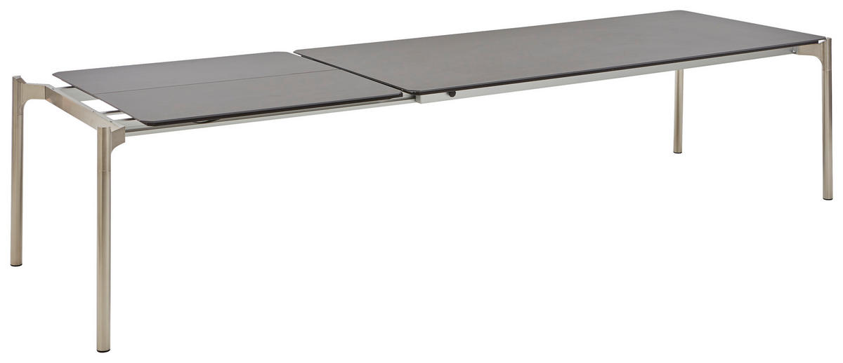 ESSTISCH in Metall, Keramik 190/100/75 cm  - Edelstahlfarben/Anthrazit, Design, Keramik/Metall (190/100/75cm) - Venjakob