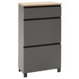 SCHUHSCHRANK Dieter Knoll  in 60/108/31 cm  - Eichefarben/Anthrazit, Design, Holz/Holzwerkstoff (60/108/31cm) - Dieter Knoll
