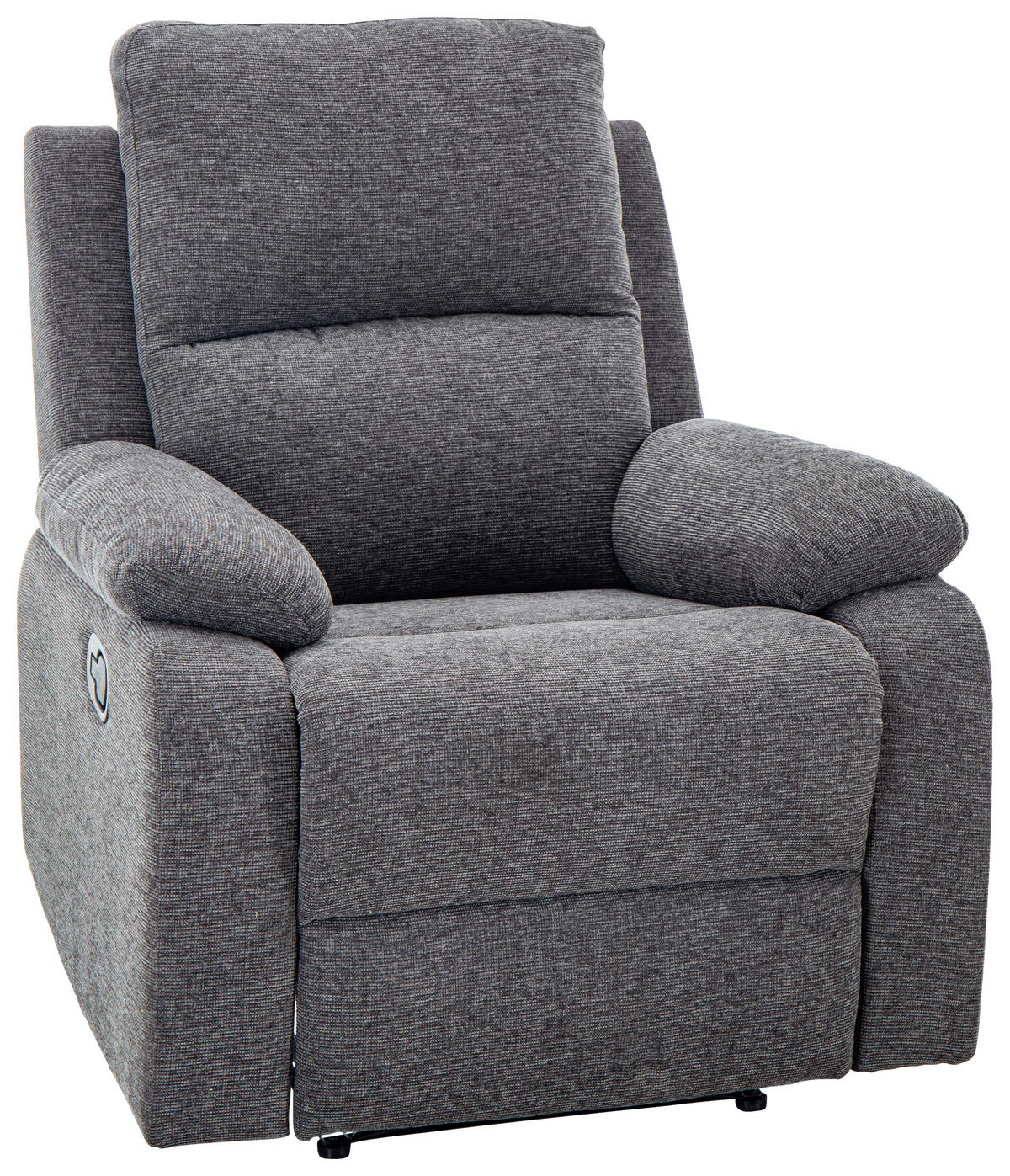 SITZGARNITUR VERONA Leinenoptik Dunkelgrau  - Dunkelgrau/Schwarz, Design, Kunststoff/Textil (84,5/133,5/100,5/92cm) - Livetastic