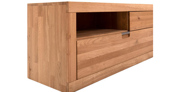 TV-ELEMENT Holz Wildeiche  - Wildeiche/Alufarben, Natur, Holz (200/54/42cm) - Carryhome