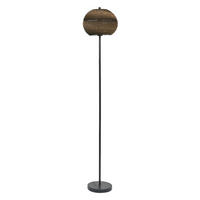 STEHLEUCHTE 30.5/160 cm    - Schwarz/Braun, Natur, Karton/Metall (30.5/160cm) - Osram