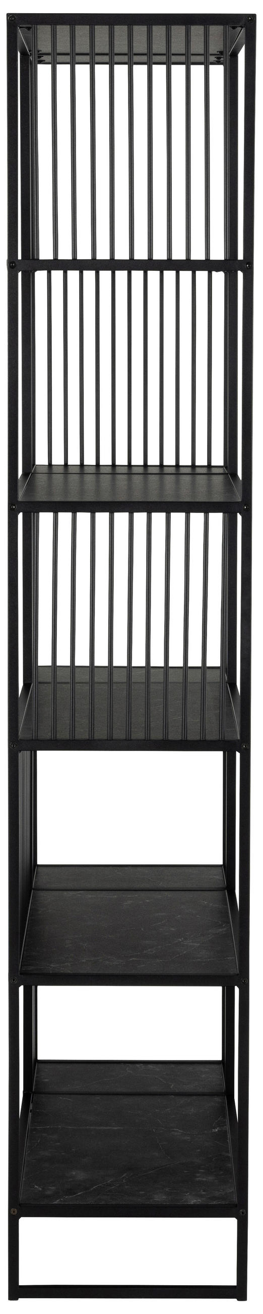 REGAL Schwarz  - Schwarz, Design, Holzwerkstoff/Metall (85/185/35cm) - MID.YOU