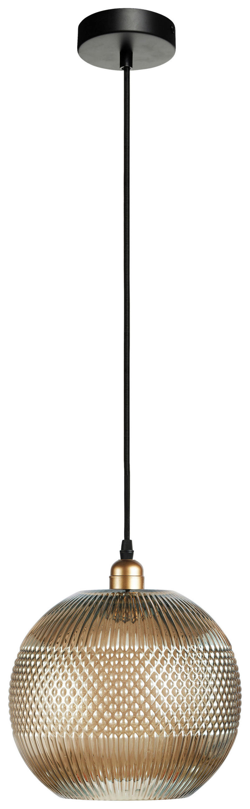 ZÁVĚSNÉ SVÍTIDLO, 25/25/26 cm  - šedá/barvy zlata, Basics, sklo (25/25/26cm) - MID.YOU