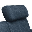 3-SITZER-SOFA in Struktur Blau  - Blau/Schwarz, Design, Holz/Textil (196/85-104/95cm) - Novel