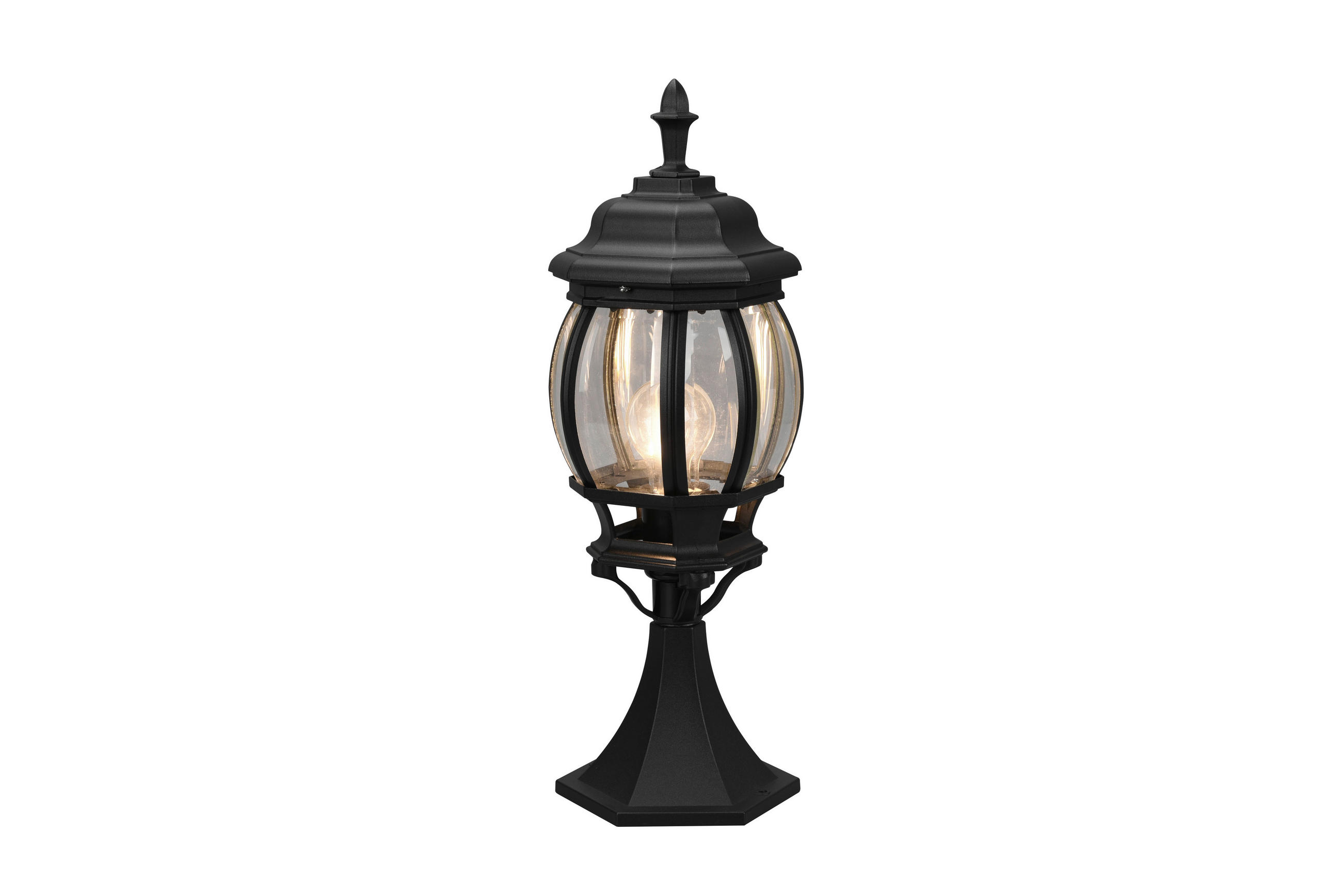 WEGELEUCHTE - Klar/Schwarz, Konventionell, Glas/Metall (17/49cm) - Trio Leuchten