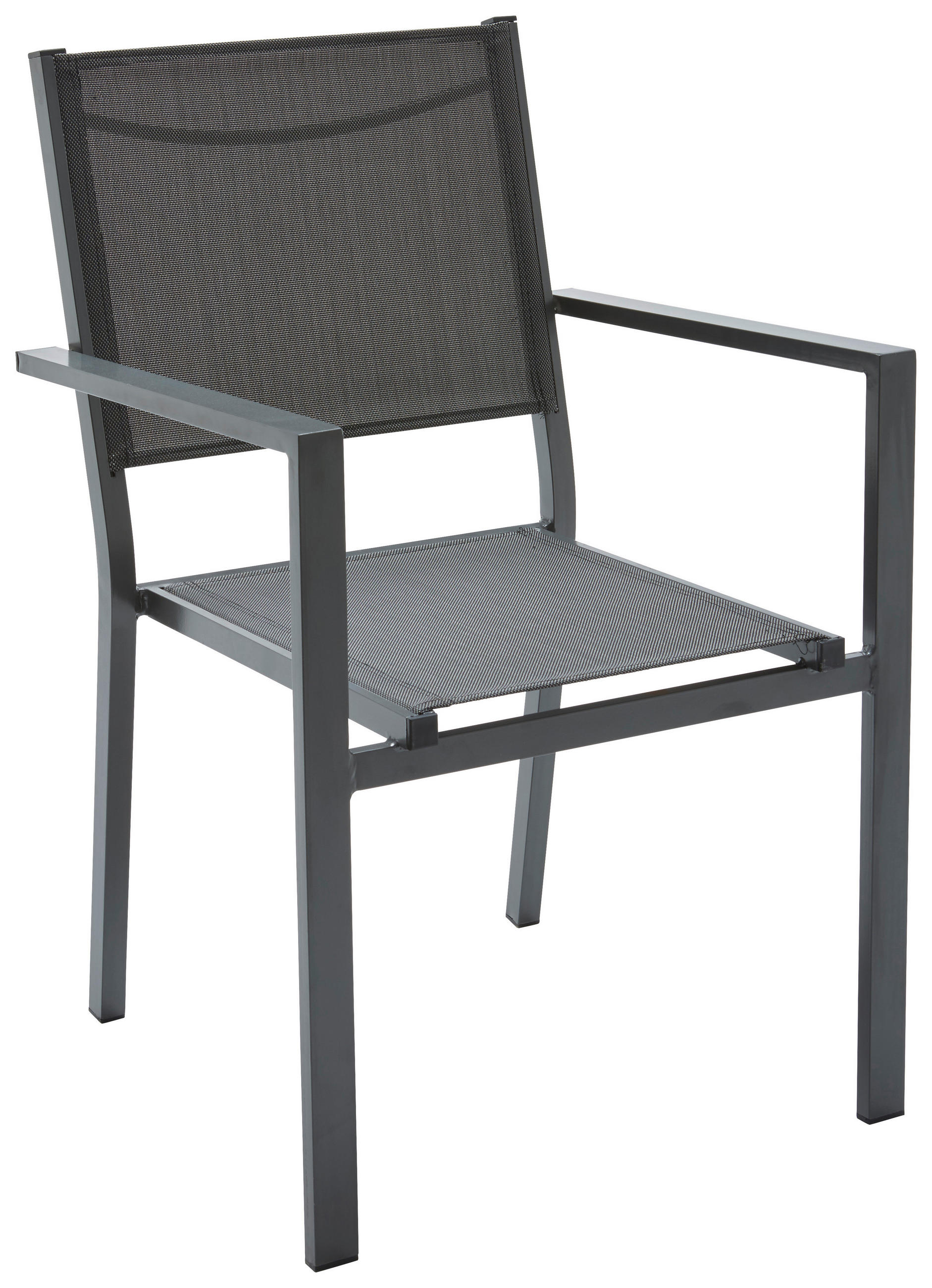 STAPELSESSEL Aluminium Grau  - Grau, Design, Textil/Metall (55/86/61cm) - Ambia Garden