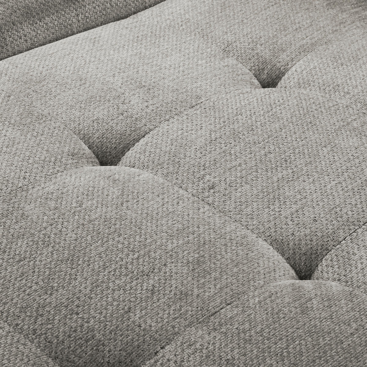 ECKSOFA  Webstoff Greige  - Greige/Schwarz, Design, Textil/Metall (195/268cm) - Livetastic