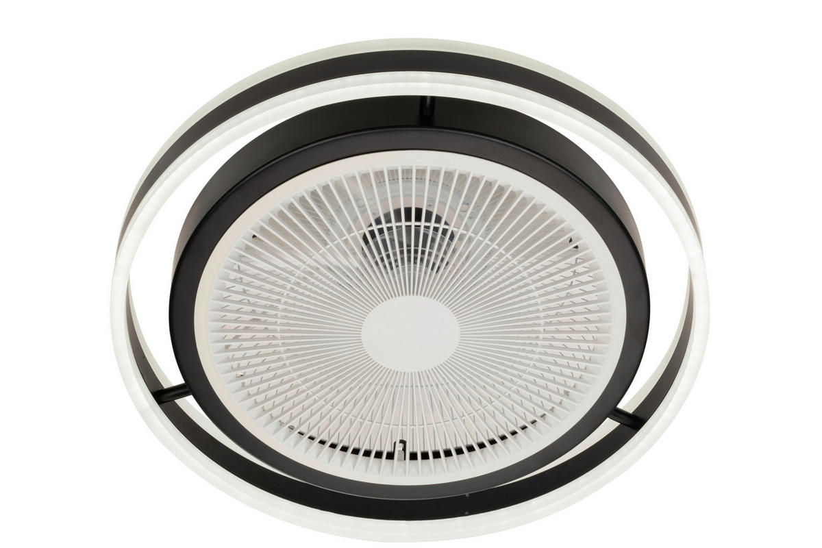 PLAFONSKI VENTILATOR   - prozirna/bela, Dizajnerski, metal/plastika (49,5/16,8cm) - Mican