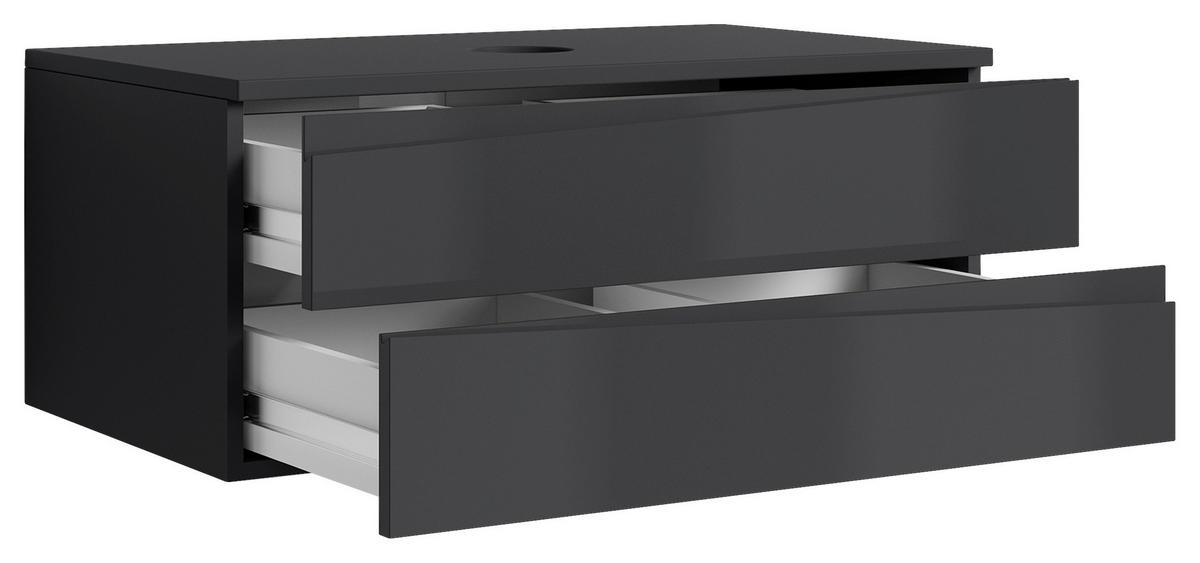 WASCHBECKENUNTERSCHRANK 80/33/47 cm  - Anthrazit, LIFESTYLE, Holzwerkstoff (80/33/47cm) - MID.YOU