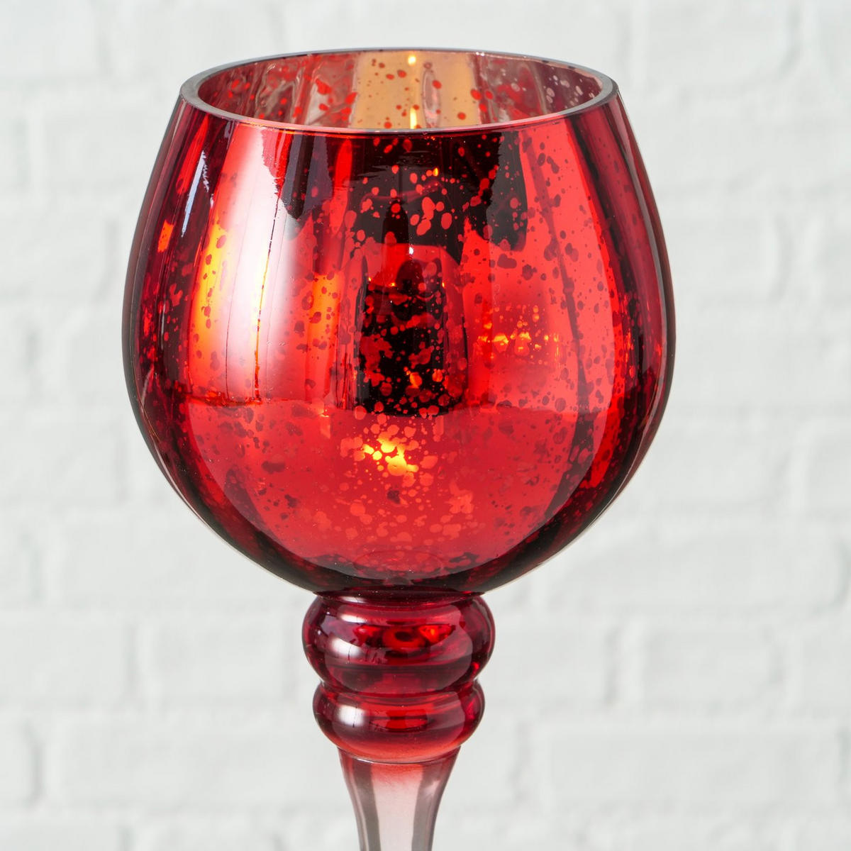 WINDLICHT - Rot, LIFESTYLE, Glas (25cm)