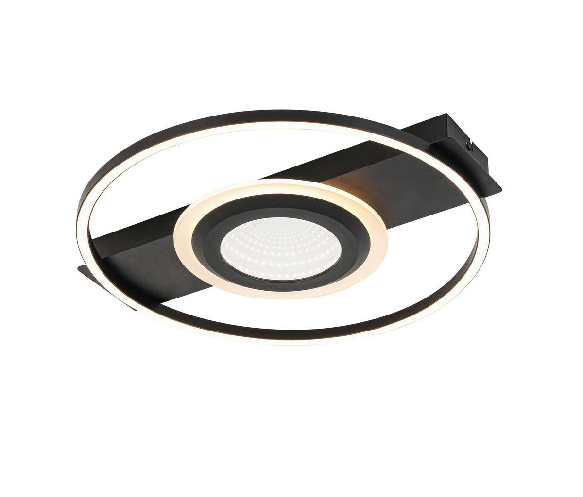 LED-DECKENLEUCHTE 42/40/6 cm   - Schwarz, Trend, Kunststoff/Metall (42/40/6cm) - Novel