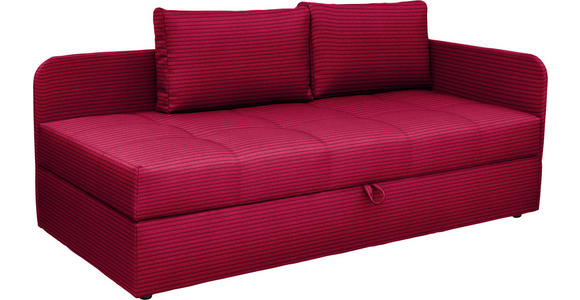 LIEGE  in Cord Rot  - Rot/Schwarz, Basics, Kunststoff/Textil (205/90/95cm) - Xora