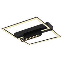 STROPNA LED-SVETILKA   //3000 K/230 V/ - črna/opal, Design, kovina/umetna masa (42/42/11cm) - Globo