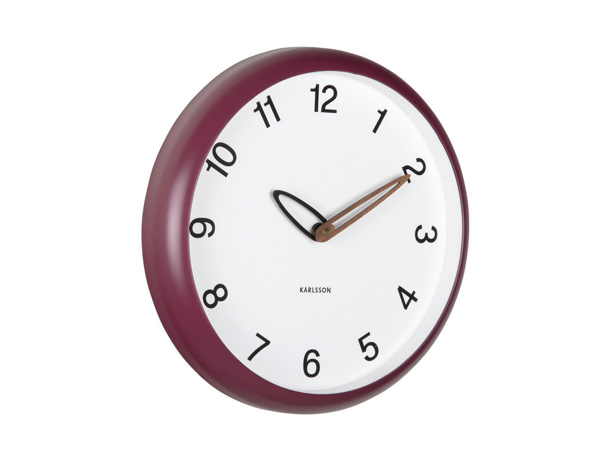 WANDUHR 30 cm   - Mauve, Basics, Kunststoff (30cm) - Karlsson