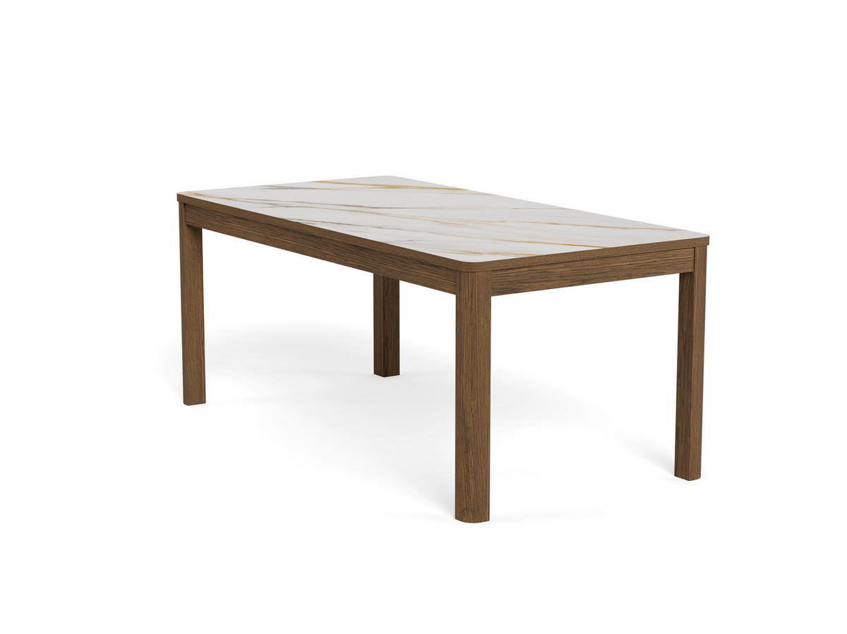 ESSTISCH Holz, Keramik 180/90/75 cm  - Creme/Braun, Modern, Holz/Keramik (180/90/75cm) - MID.YOU