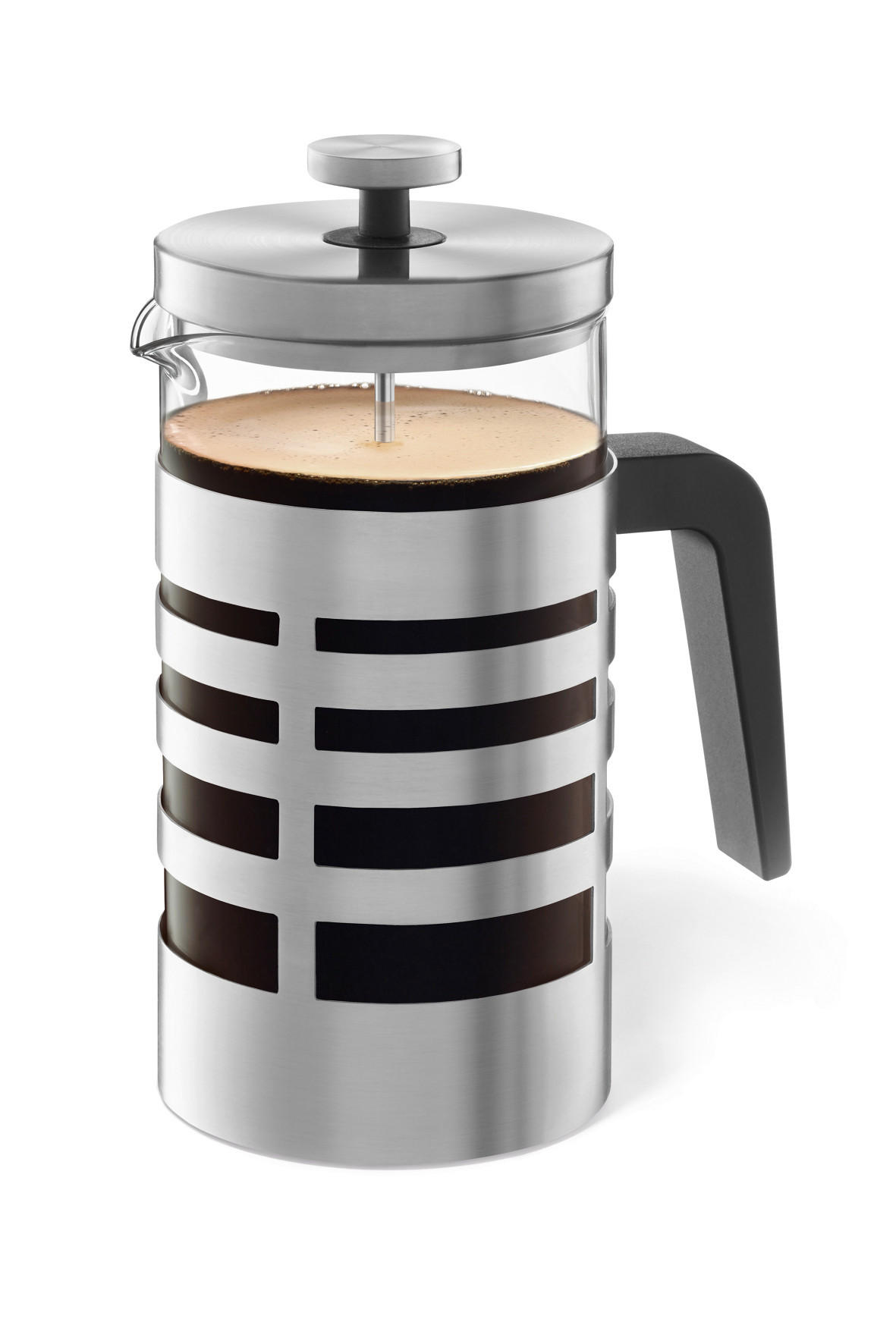 POSODA ZA PRIPRAVO KAVE  9,9/21 cm 1 l    - barve nerjavečega jekla, Basics, kovina/umetna masa (9,9/21cm) - Zack