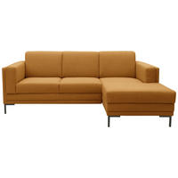 ECKSOFA Looks VII Orange Webstoff  - Schwarz/Orange, Design, Textil/Metall (214/146cm) - LOOKS by W.Joop